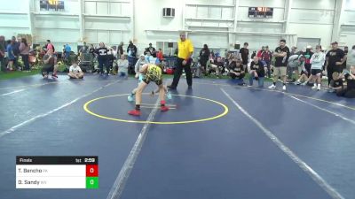 S-108 lbs Final - Thomas Bencho, PA vs Dutch Sandy, WV