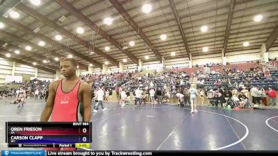 160 lbs Cons. Round 2 - Oren Frieson, CA vs Carson Clapp, WY