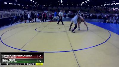 170 lbs Cons. Round 1 - Ryan Price, ST VINCENT-ST MARY vs Kevin Maven-Winchester, St Francis School