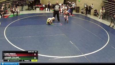 51 lbs Cons. Semi - Luke Minich, Southern Utah Elite vs Ledger Collins, Northside Wrestling Club