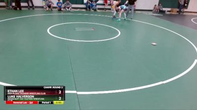 85 lbs Champ. Round 2 - Luke Halverson, Moorcroft Mat Masters Wrestling Club vs Ethan Lee, High Plains Thunder Wrestling Club