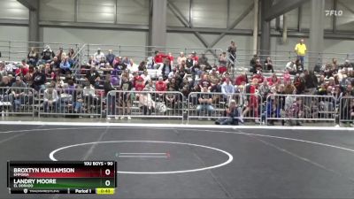 90 lbs Semifinal - Landry Moore, El Dorado vs Broxtyn Williamson, Emporia