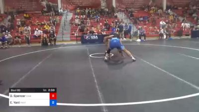 70 kg Prelims - Denton Spencer, Cavalier Wrestling Club vs Evan Yant, Panther Wrestling Club RTC