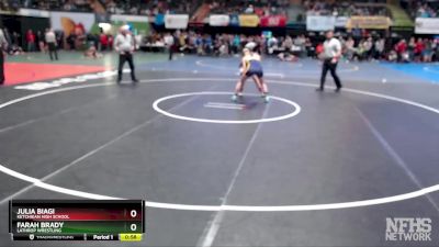 126G 5th Place Match - Farah Brady, Lathrop Wrestling vs Julia Biagi, Ketchikan High School