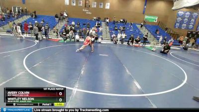 100+ 1st Place Match - Whitley Nelson, Bear River Junior High vs Avery Colvin, Roy Wrestling Club