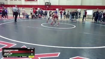 174 lbs 1st Place Match - Jevin Lim, Pacific (OR) vs Francisco Endi, Pacific (OR)