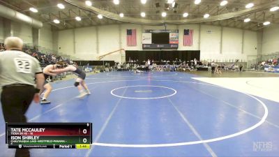 215 lbs Round 3 (3 Team) - Ison Shirley, Chautauqua Lake-Westfield-Panama vs Tate McCauley, Tioga Sr HS