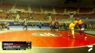 D3-285 lbs Champ. Round 1 - Alejandro Arellano, Salpointe Catholic vs Colin Lucas, Moon Valley