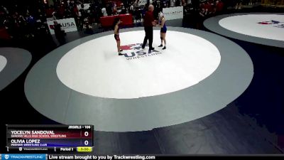 106 lbs Champ. Round 1 - Yocelyn Sandoval, Shadow Hills High School Wrestling vs Olivia Lopez, Premier Wrestling Club