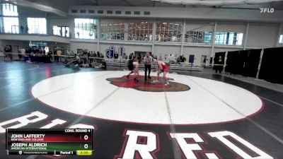 133 lbs Cons. Round 4 - Joseph Aldrich, American International vs John Lafferty, New England College