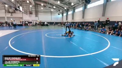 55 lbs 2nd Place Match - Khloe Enriquez, El Paso Wildcats Wrestling Club vs Caleb Roberts, G580 Wrestling Club