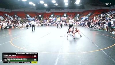 70 lbs Cons. Semi - Brycen Hein, Michigan West WC vs Alexander Schnurstein, Ares