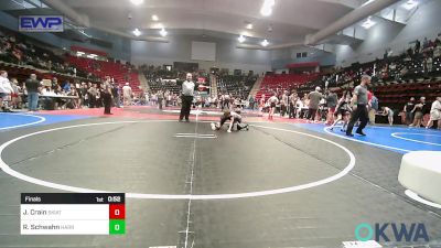 43-46 lbs Final - Jack Crain, Skiatook Youth Wrestling vs Remmi Schwahn, Harrah Little League Wrestling