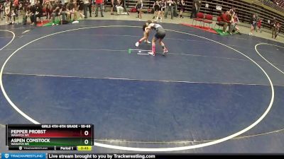 55-65 lbs Cons. Round 2 - Aspen Comstock, Wasatch WC vs Pepper Probst, Wasatch WC