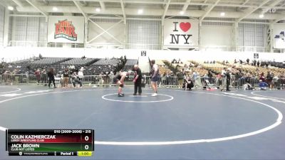 215 lbs Cons. Round 3 - Colin Kazmierczak, LeRoy Wrestling Club vs Jack Brown, Club Not Listed