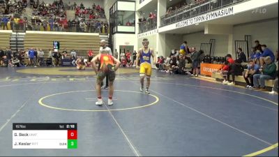 157 lbs Round Of 32 - Gavyn Beck, Unattached-UPJ vs Jared Keslar, Pittsburgh