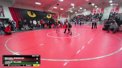 155 lbs Cons. Round 4 - Brianna Rodriguez, San Clemente vs Cayelee Villasin, Cerritos