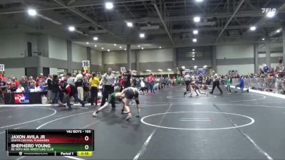 105 lbs Cons. Round 1 - Shepherd Young, De Soto Kids Wrestling Club vs Jaxon Avila Jr, South Central Punishers