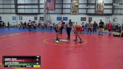 285 lbs Round 3 (3 Team) - Jaden Tran, RIVER CITY WRESTLING CLUB vs Austin Rivera, EAST CAROLINA WRESTLING ACADEMY