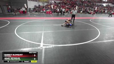 72 lbs Cons. Round 5 - Barrett Blomquist, Menomonie vs Henry Reynolds, Lancaster Wrestling Club