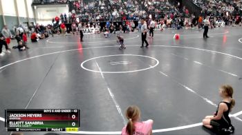 43 lbs Champ. Round 1 - Elliott Sanabria, Sedgwick County vs Jackson Meyers, Overton