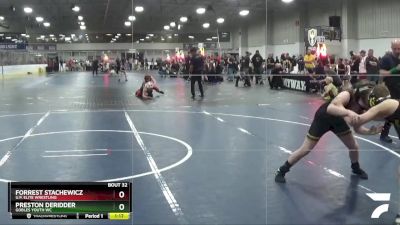 100 lbs Champ. Round 2 - Forrest Stachewicz, U.P. Elite Wrestling vs Preston Deridder, Gobles Youth WC