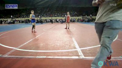 100 lbs Consi Of 8 #1 - Elijah Smith, Geary Youth Wrestling vs Elijah Zentner, Piedmont