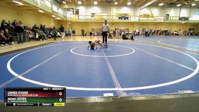 45-50 lbs Semifinal - Noah Estes, El Dorado Springs vs James Evans, Bartlesville Wrestling Club