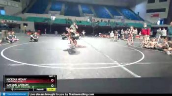 105 lbs Round 3 (3 Team) - Cayson Carson, Eastside Youth Wrestling vs Nickoli Mckay, Carolina Reapers