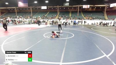 54 lbs Quarterfinal - Luis Quinones, Hammer House Mafia vs Brock Holiday, Stout Wrestling Academy