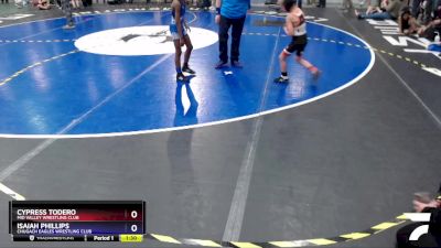 56 lbs Round 3 - Isaiah Phillips, Chugach Eagles Wrestling Club vs Cypress Todero, Mid Valley Wrestling Club