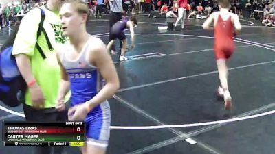 100 lbs Champ. Round 1 - Thomas Liras, Bridgeport Wrestling Club vs Carter Magee, Louisville Wrestling Club