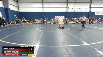 63 lbs Quarterfinal - Bennett Gholson, Timberline Youth Wrestling vs Nash Lyden, Lakeland Wrestling Club