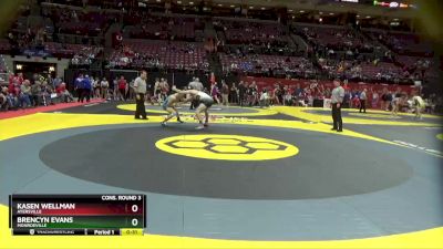 D3-157 lbs Cons. Round 3 - Brencyn Evans, Monroeville vs Kasen Wellman, Ayersville