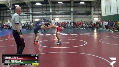 141 lbs Cons. Round 1 - Jizaiah Lopes, Bridgewater State University vs Aidan Robichaud, University Of Southern Maine