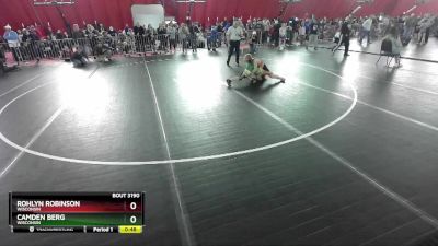 84 lbs Semifinal - Camden Berg, Wisconsin vs Rohlyn Robinson, Wisconsin