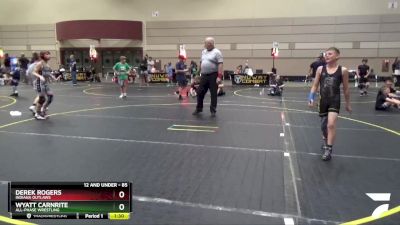 85 lbs Semifinal - Derek Rogers, Indiana Outlaws vs Wyatt Carnrite, All-Phase Wrestling