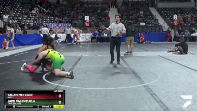 185 lbs Round 5 - Tagan Metzger, Pratt vs Jade Valenzuela, Trailblazers