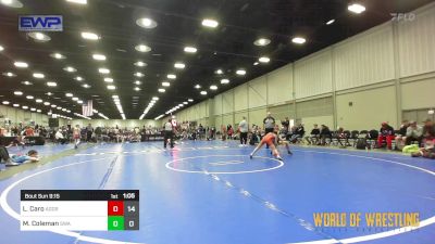 68 lbs Final - Landon Caro, Aggression Legionaries 12u vs Mason Coleman, Shelton Wrestling Academy 12U