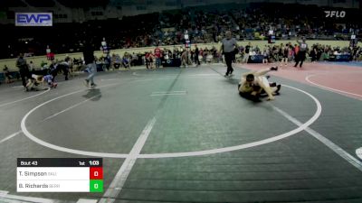 90 lbs Quarterfinal - Tukker Simpson, Salina Wrestling Club vs Bradley Richards, Berryhill Wrestling Club