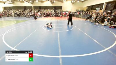 38-T lbs Rr Rnd 2 - Ryker Ronzano, Parkland vs Levi Newman, Pinelands Wrestling Club