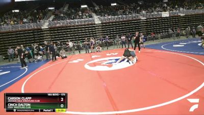 175 lbs 2nd Place Match - Carson Clapp, Jackson Hole Wrestling Club vs Cinch Dalton, Cody Wrestling Club