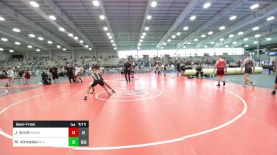 180 lbs Semifinal - JT Smith, Mat Assassins vs Maximus Konopka, PA Alliance Black