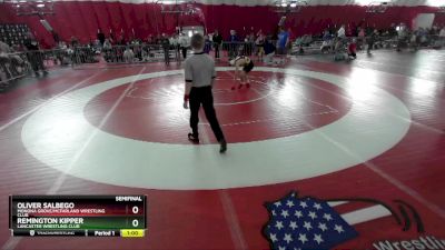 135 lbs Semifinal - Oliver Salbego, Monona Grove/McFarland Wrestling Club vs Remington Kipper, Lancaster Wrestling Club