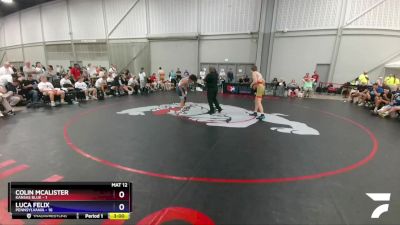 160 lbs Placement Matches (16 Team) - Colin McAlister, Kansas Blue vs Luca Felix, Pennsylvania