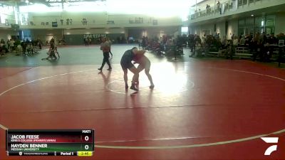 285 lbs Cons. Round 2 - Jacob Feese, King`s College (Pennsylvania) vs Hayden Benner, Messiah University