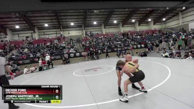 110 lbs Champ. Round 1 - Decker Ford, Juab Wrestling Club vs Joseph Whitford, Jr., West Valley Yakima Wrestling Club