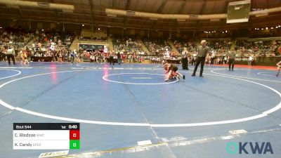 52 lbs Consi Of 16 #2 - Cutter Bledsoe, Woodland Wrestling Club vs Kaiden Candy, Sperry Wrestling Club