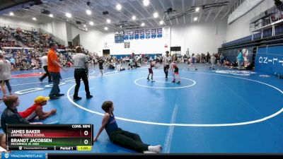 70 lbs Cons. Semi - Brandt Jacobsen, McCormick Jr. High vs James Baker, Laramie Middle School