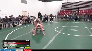 105 lbs Round 2 (8 Team) - Gage Spurgeon, Minions Green (GA) vs Jamison GREGORY, Elite Ath Club DZ (IN)